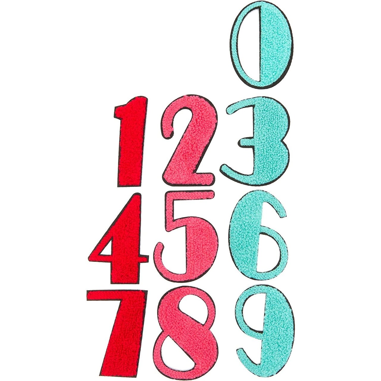 Bright Creations Number Iron On Patches 0 to 9 (10 Count), 3 Inches